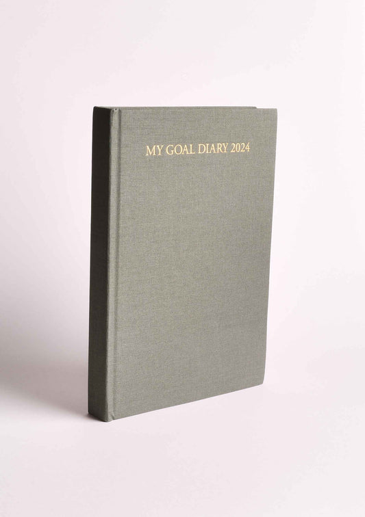 My Goal Diary 2024 - Linen Mint Green