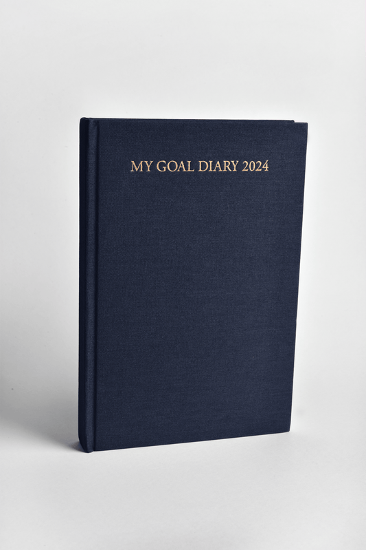 My Goal Diary 2024 - Linen Navy Blue